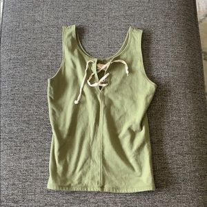 Lace up tank top